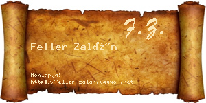 Feller Zalán névjegykártya